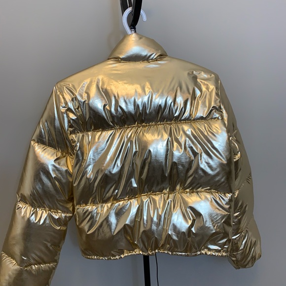 COPY - Lovers + Friends Ripley Puffer in Gold - Picture 4 of 8